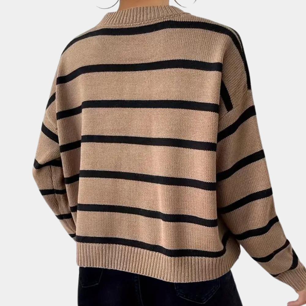 Waverly - Striped Knit Classic Sweater