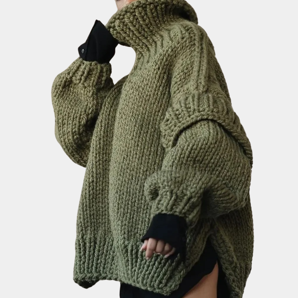 Sienna - Chunky Turtleneck Knit Sweater