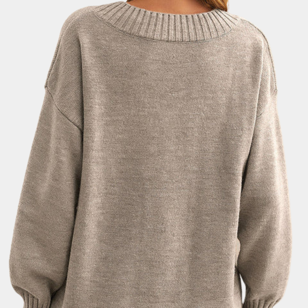 Skye - Chic V-Neck Knit Sweater