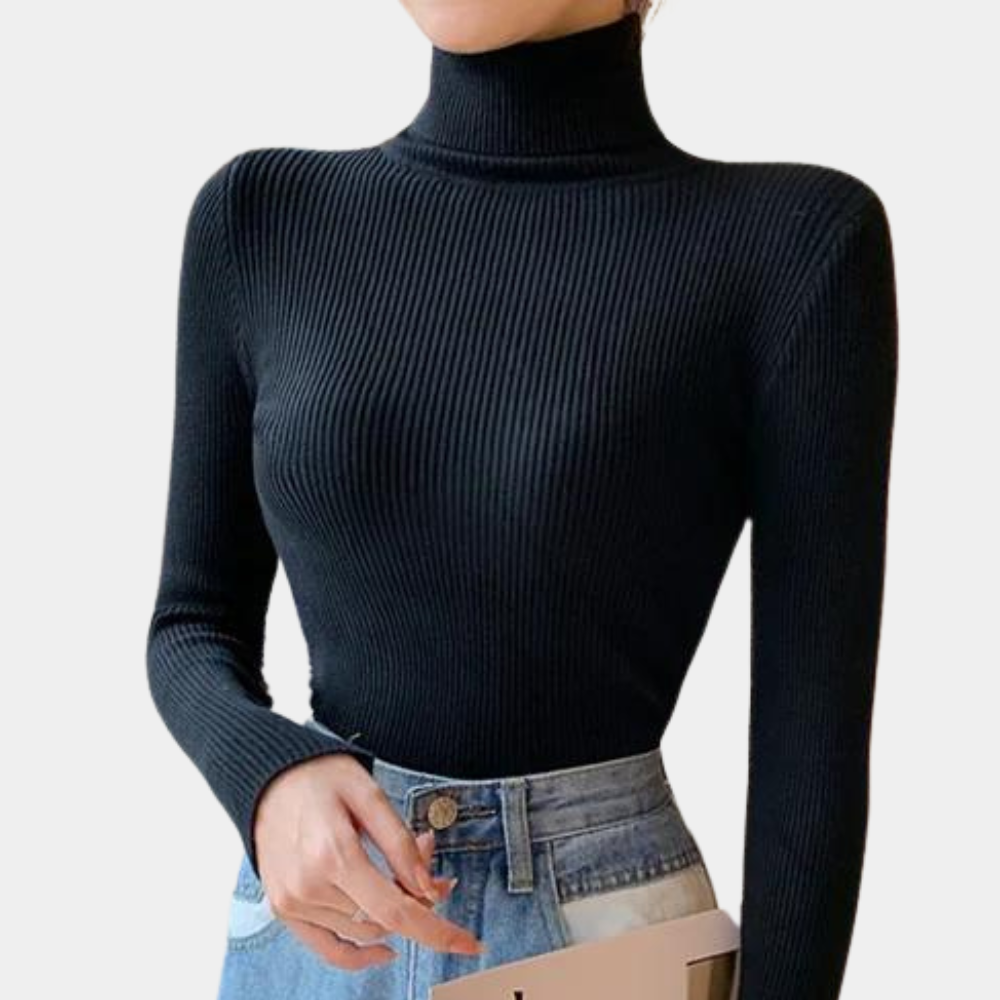 Kahlia - Ribbed Turtleneck Sweater