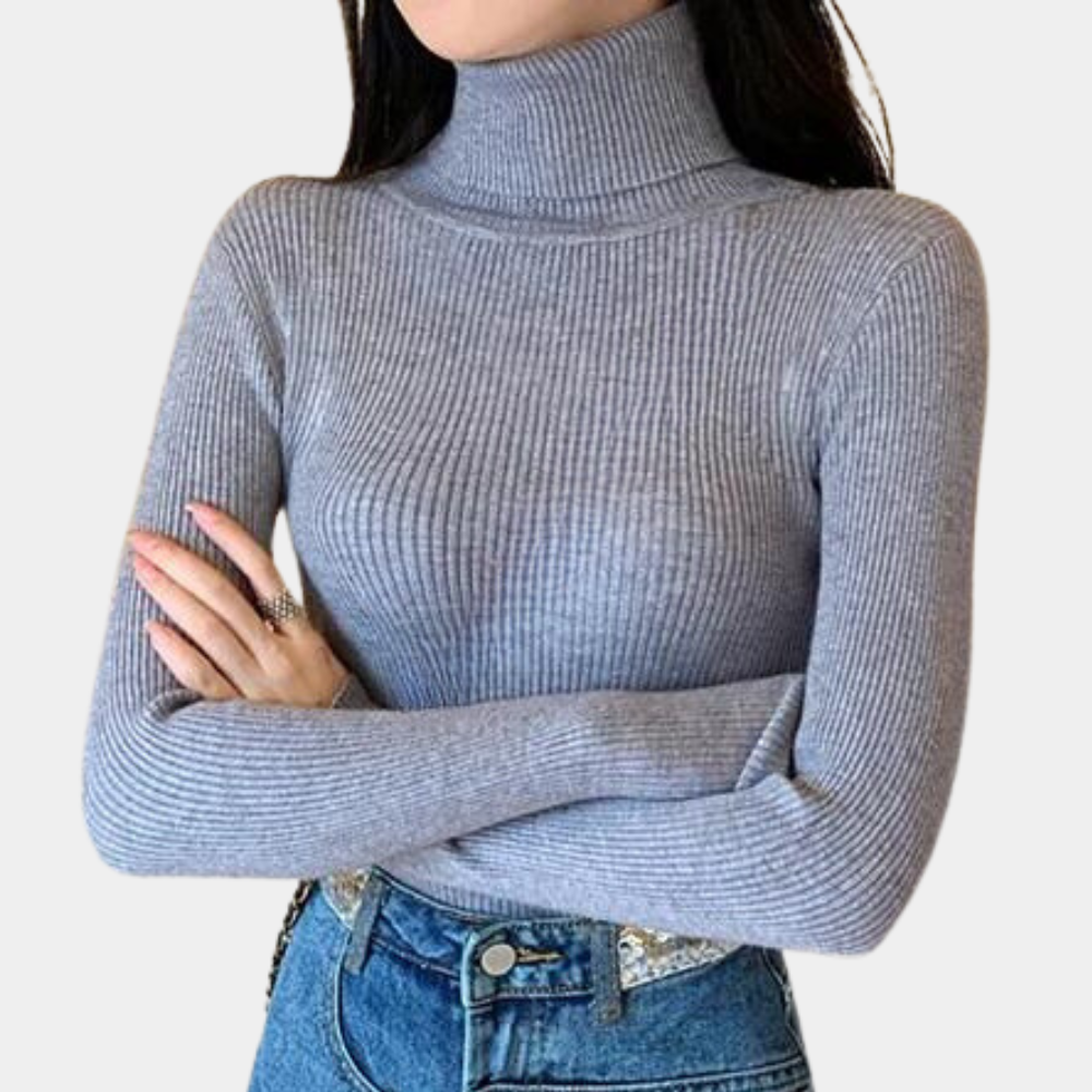 Kahlia - Ribbed Turtleneck Sweater