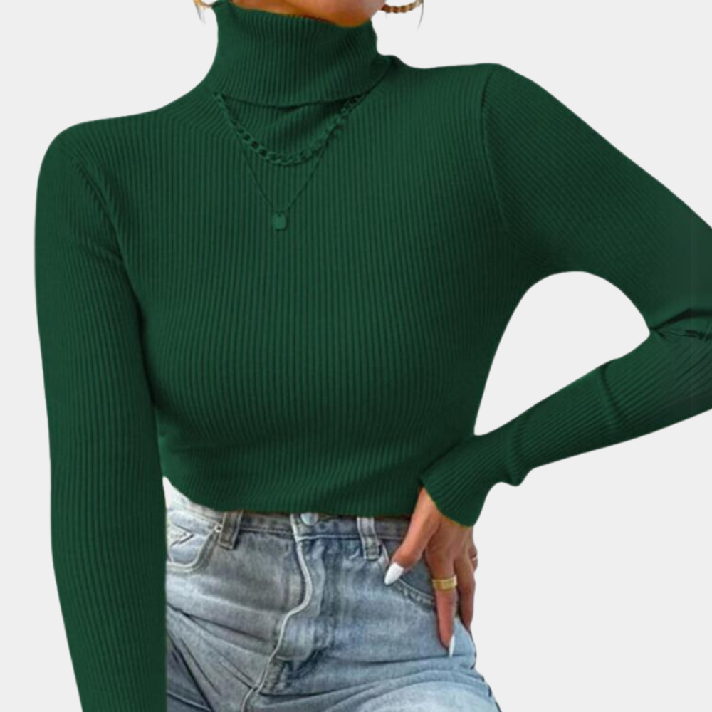 Kahlia - Ribbed Turtleneck Sweater