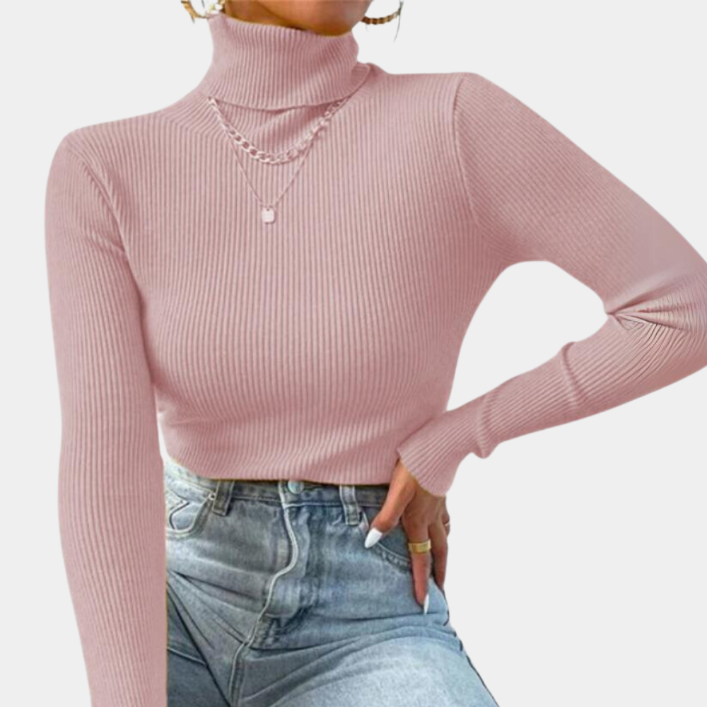 Kahlia - Ribbed Turtleneck Sweater