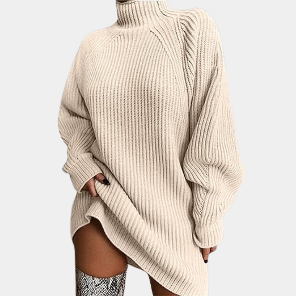 Eloise - Oversized Turtleneck Sweater Dress