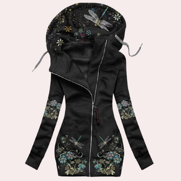 Layla - Floral Zip-Up Hoodie