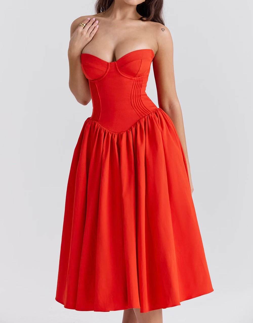 Alexa - Strapless midi dress