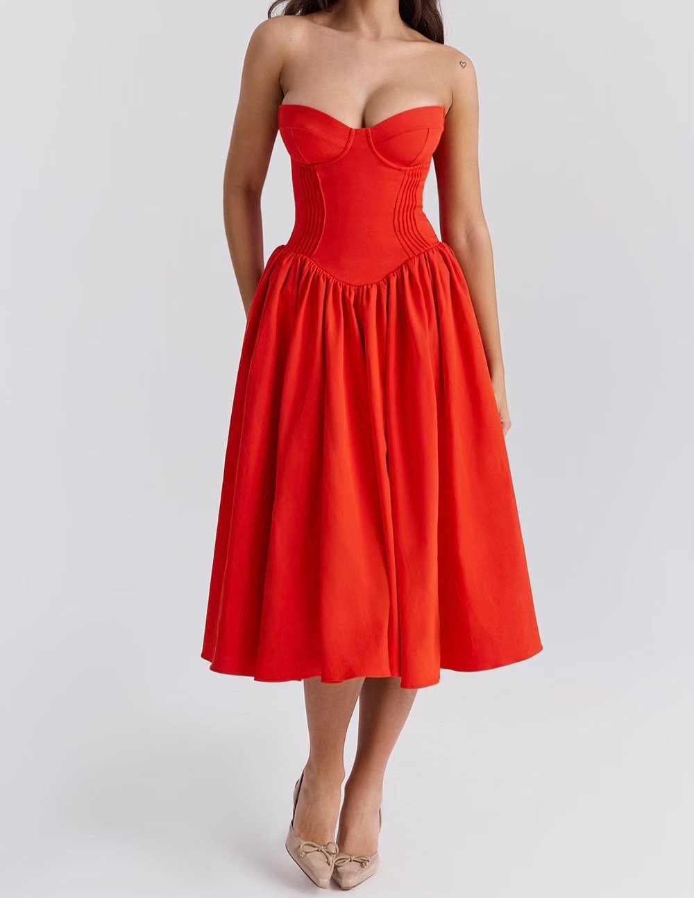 Alexa - Strapless midi dress