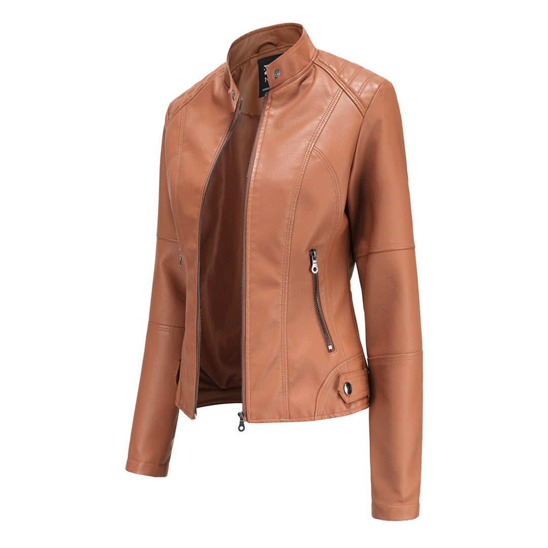 Audrey - Timeless Leather Jacket Classic Elegance with Lasting Style