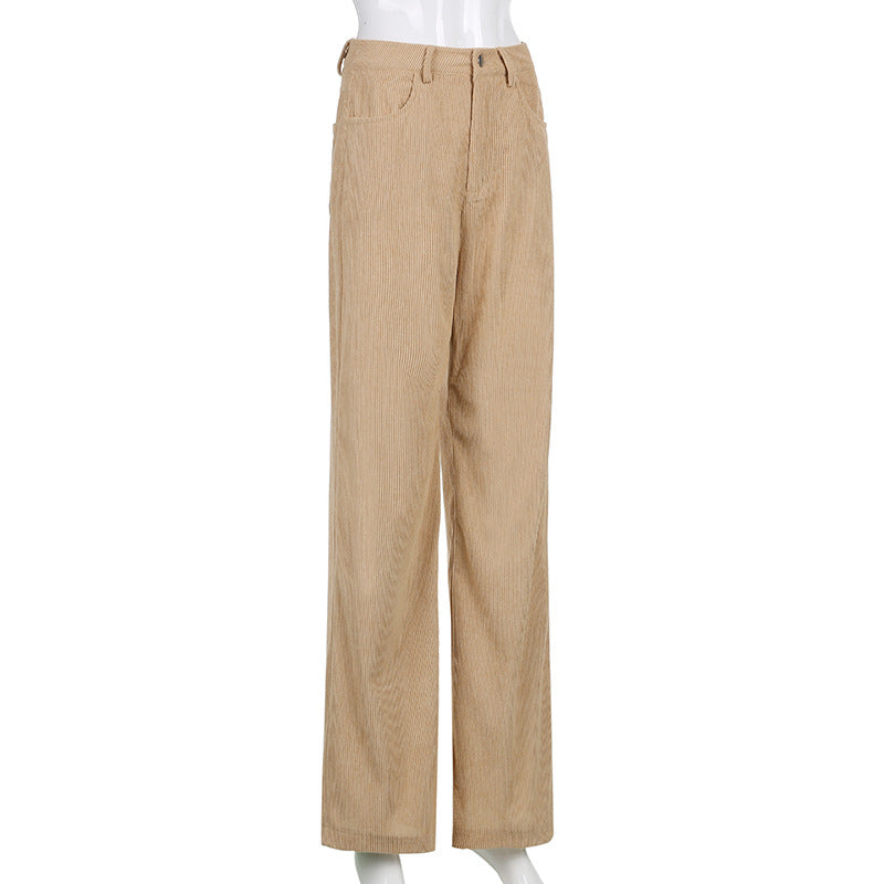 Lydia - Women's Corduroy Wide-Leg Trousers