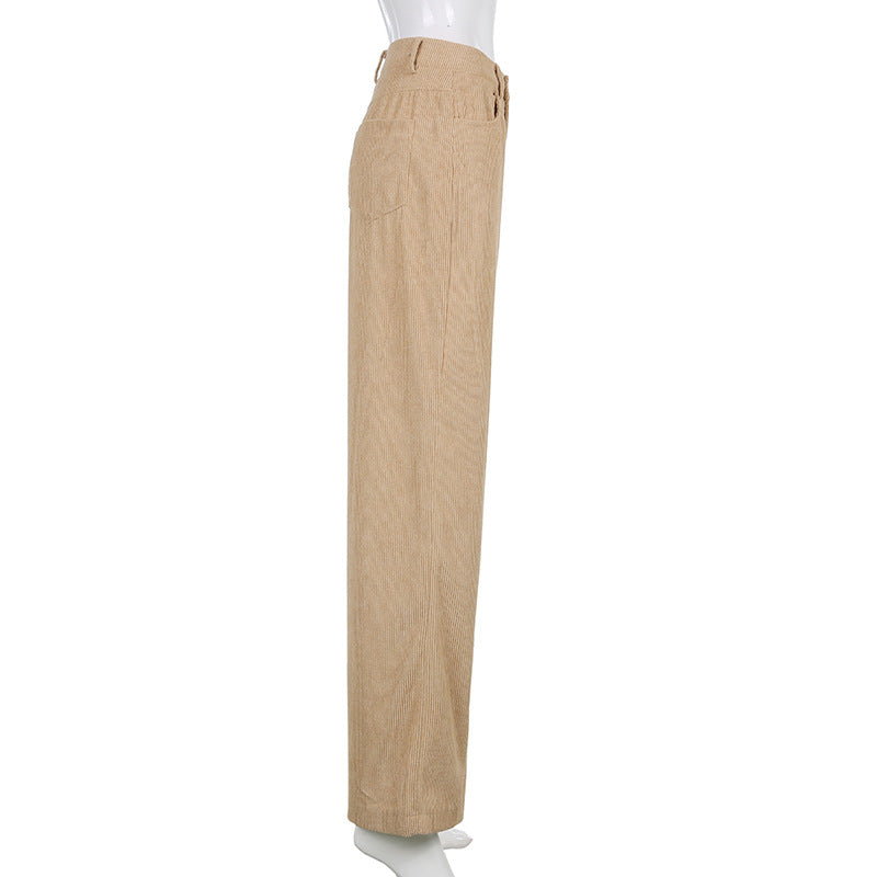 Lydia - Women's Corduroy Wide-Leg Trousers