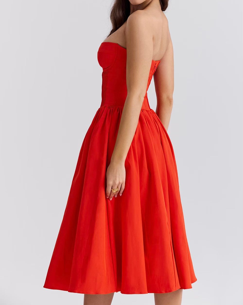 Alexa - Strapless midi dress