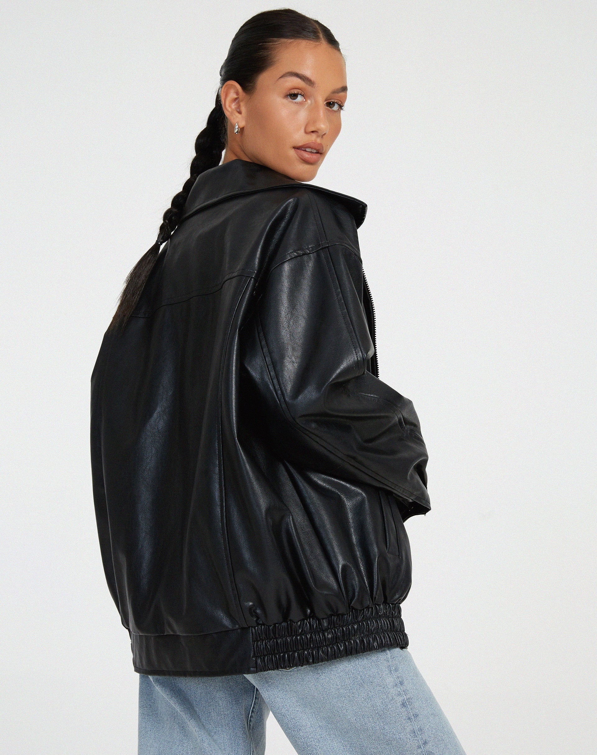 Meadow - Classic Leather Jacket Casual PU Leather