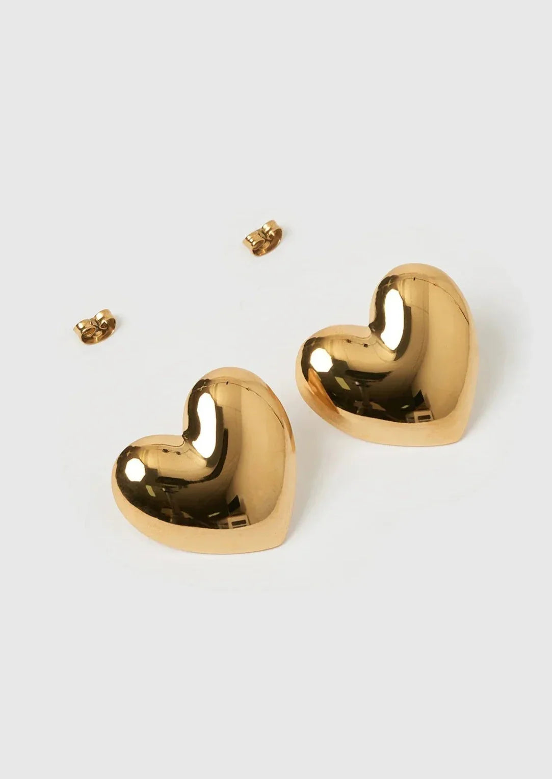 Darcy - Earrings Gold and Silver Heart-Shaped Handcrafted Hypoallergenic