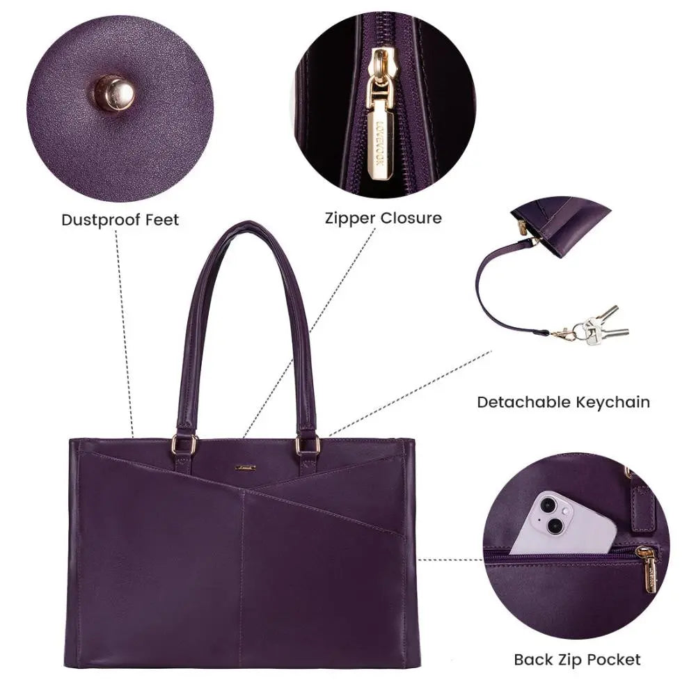 Ariana - Elegant Purple Laptop Tote for Women