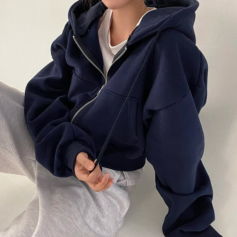 Dulcie - Oversized Zip-Up Hoodie