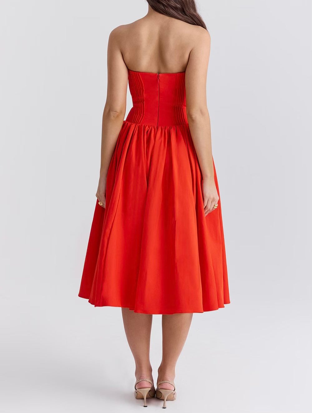 Alexa - Strapless midi dress