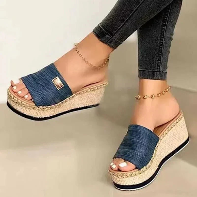 Elowen – Woven Platform Wedge Sandals