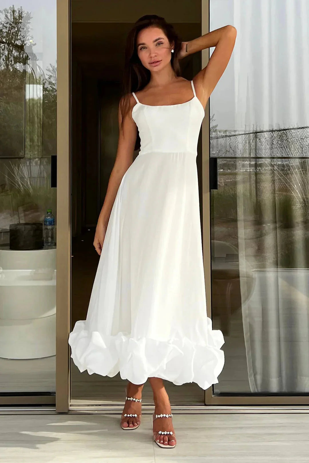 Naomi - Women's Ruffled Midi Dress