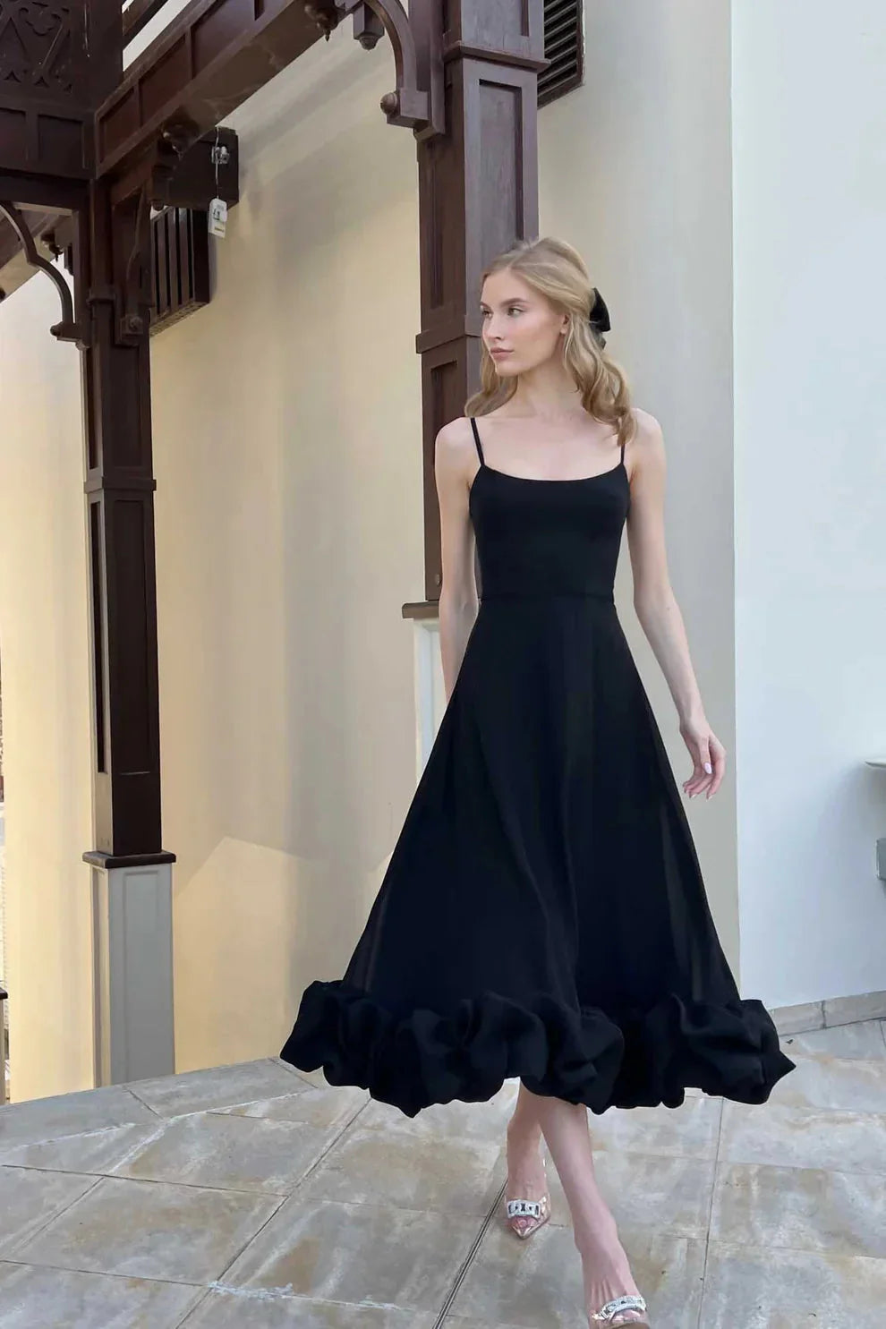 Naomi - Women's Ruffled Midi Dress