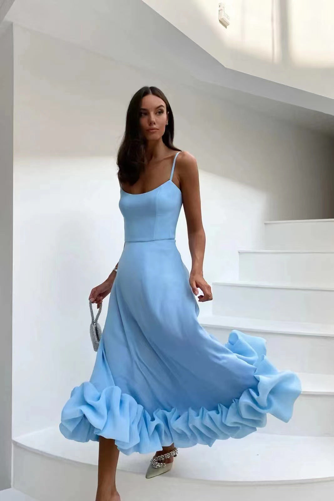 Naomi - Women's Ruffled Midi Dress