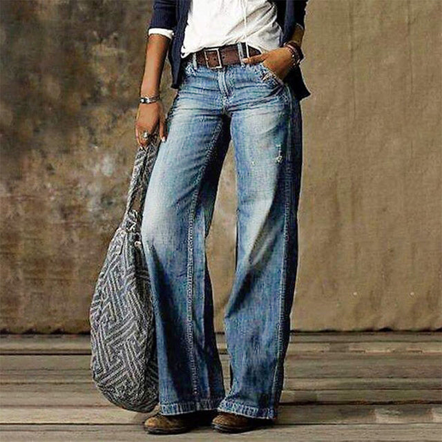 Evelyn - Retro Wide-Leg Jeans Women