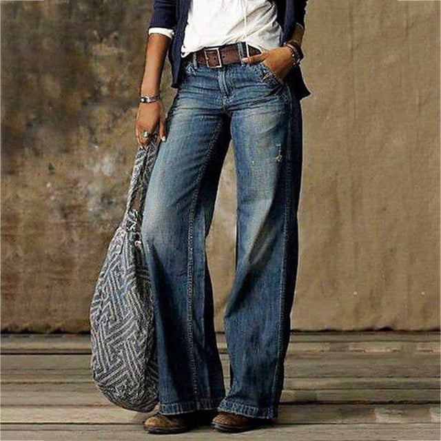 Evelyn - Retro Wide-Leg Jeans Women