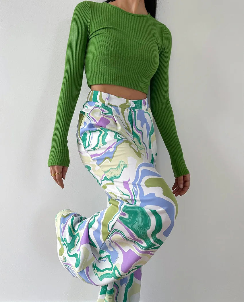 Juliet - Bold Swirl Print Two-Piece Set