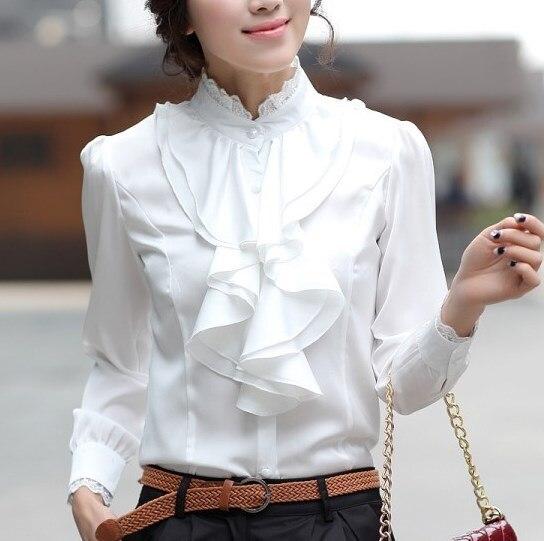 Ava - Ruffled Jabot Blouse for Women Graceful Elegance with a Modern Flair