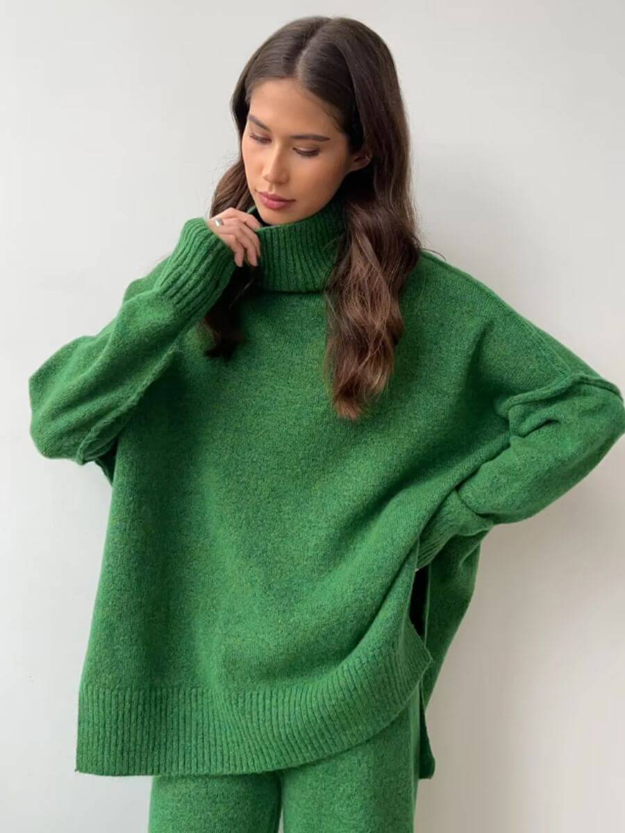 Faith - Comfy Oversized Turtleneck Set