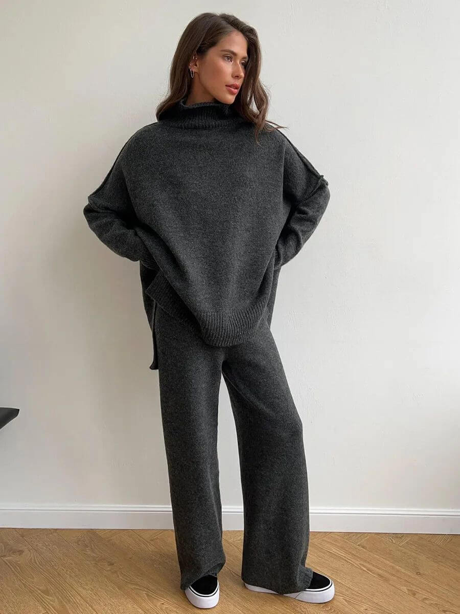 Faith - Comfy Oversized Turtleneck Set