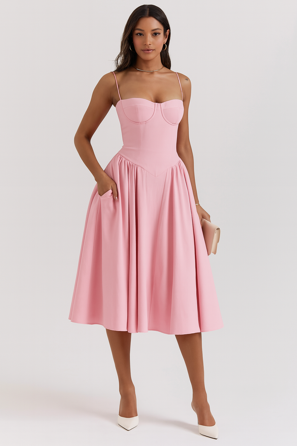 Isabel - Corset Midi Dress