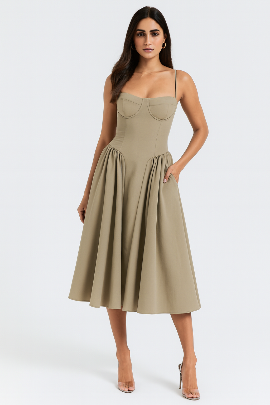 Isabel - Corset Midi Dress