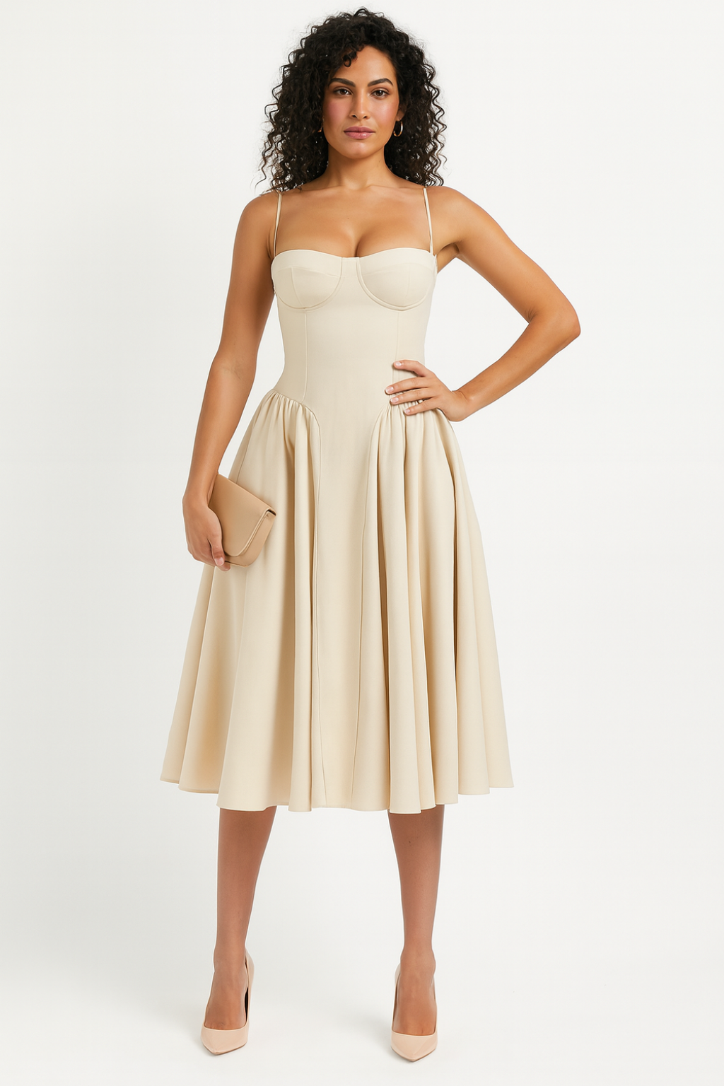 Isabel - Corset Midi Dress