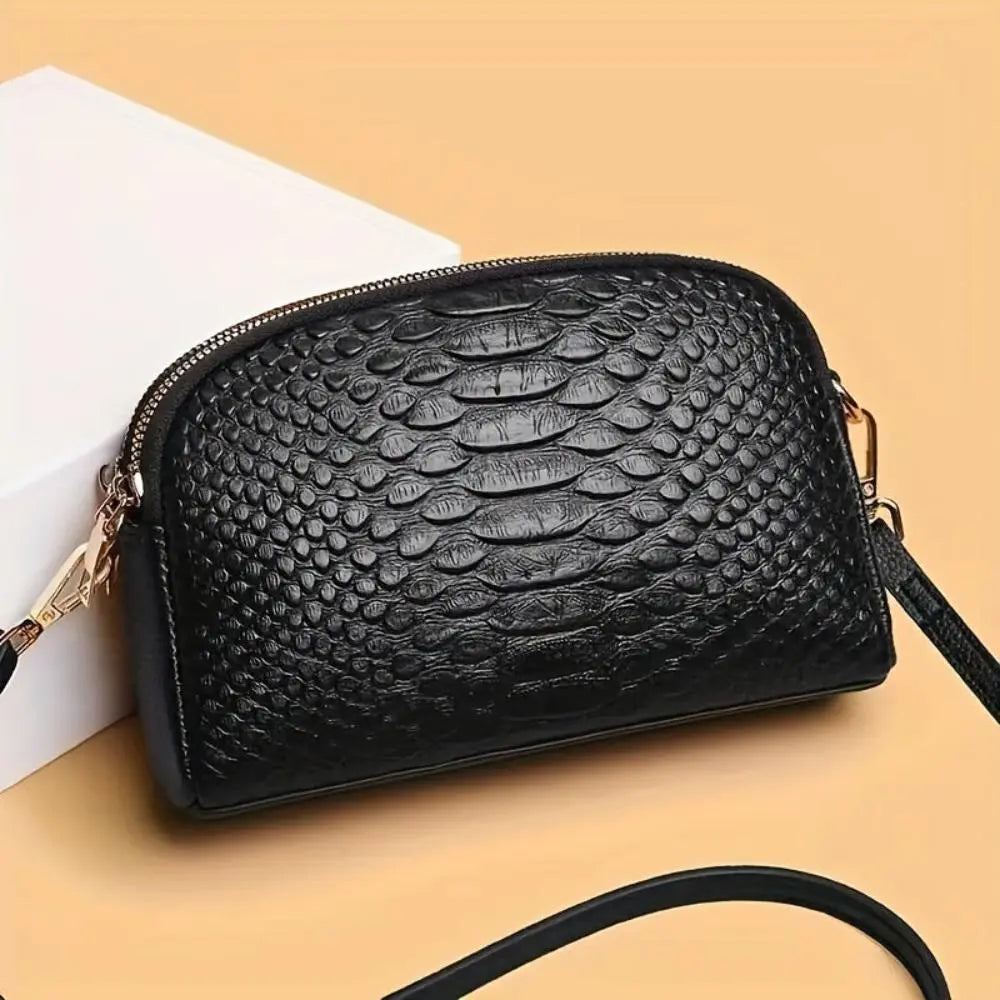 Ashley - Croc-Pattern Mini Crossbody Bag