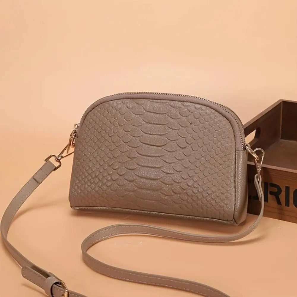 Ashley - Croc-Pattern Mini Crossbody Bag