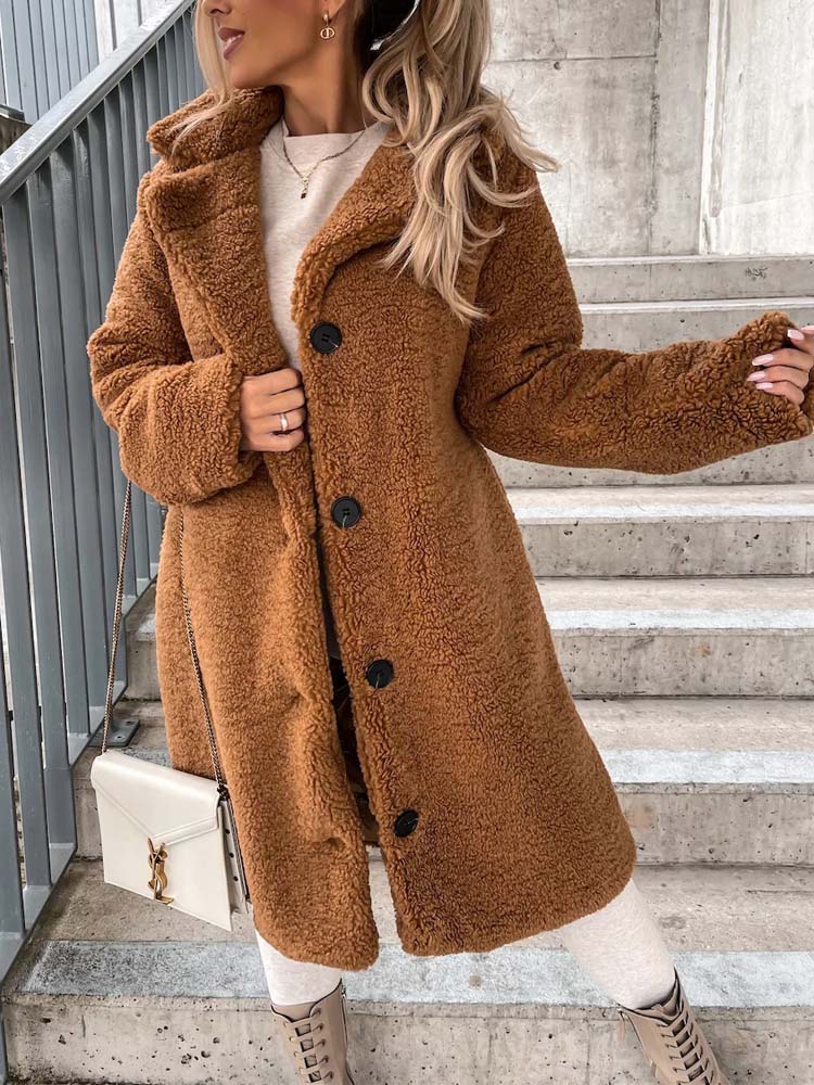 Cecelia - Teddy Coat Warm Long Teddy Coat (Plus Size Available)