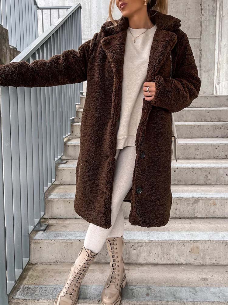 Cecelia - Teddy Coat Warm Long Teddy Coat (Plus Size Available)