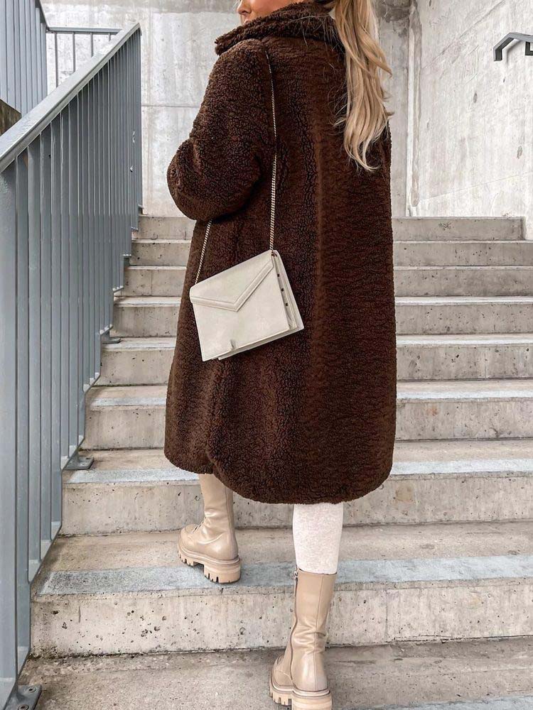 Cecelia - Teddy Coat Warm Long Teddy Coat (Plus Size Available)