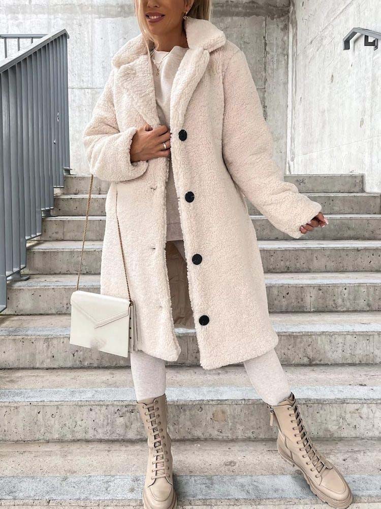 Cecelia - Teddy Coat Warm Long Teddy Coat (Plus Size Available)