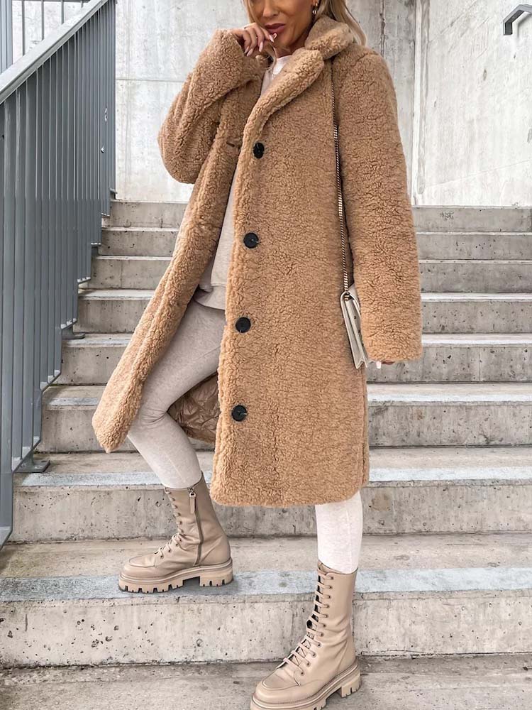 Cecelia - Teddy Coat Warm Long Teddy Coat (Plus Size Available)