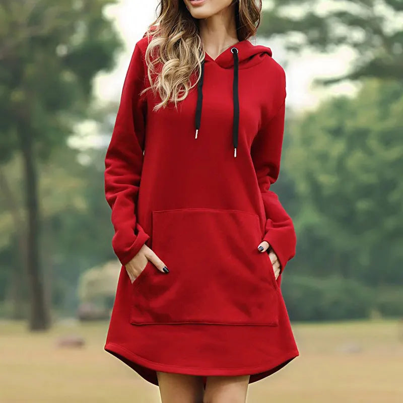 Yasmin - Long Warm Hoodie Dress