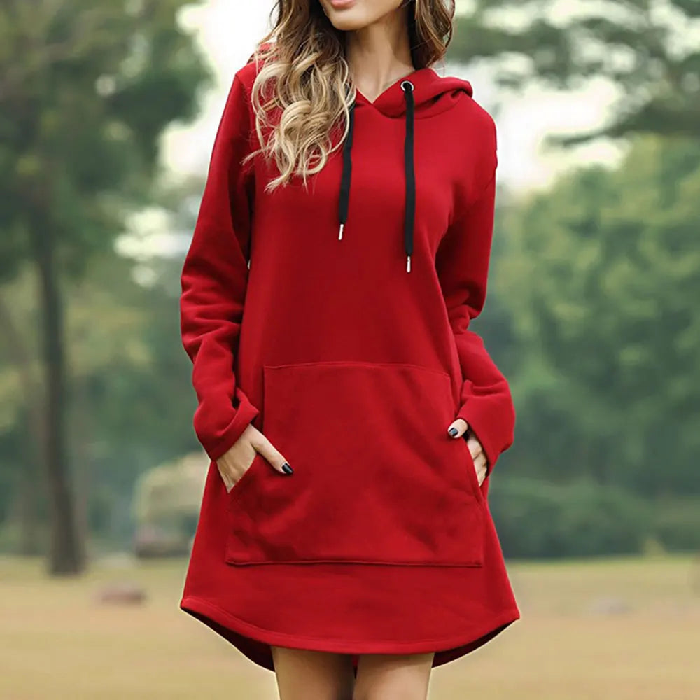 Yasmin - Long Warm Hoodie Dress