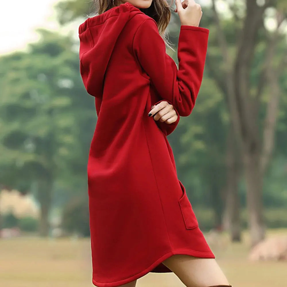 Yasmin - Long Warm Hoodie Dress