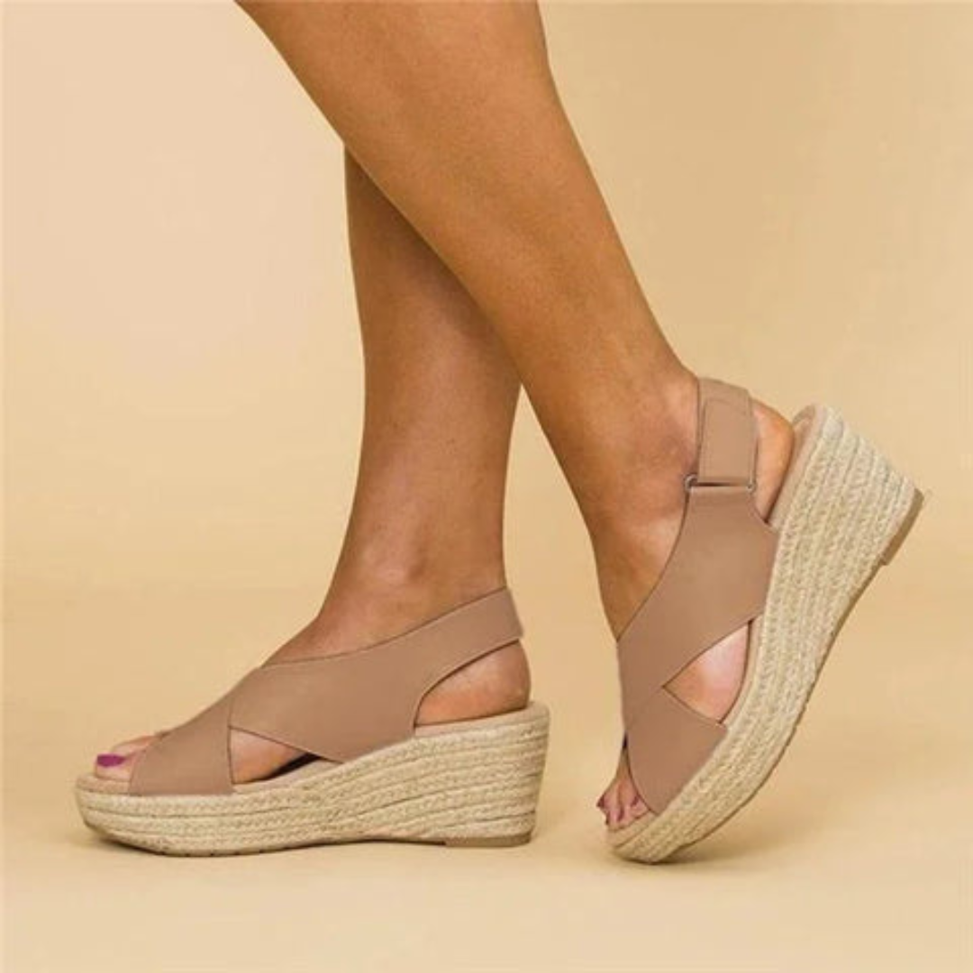 Alice - Cross-Strap Wedges For Women
