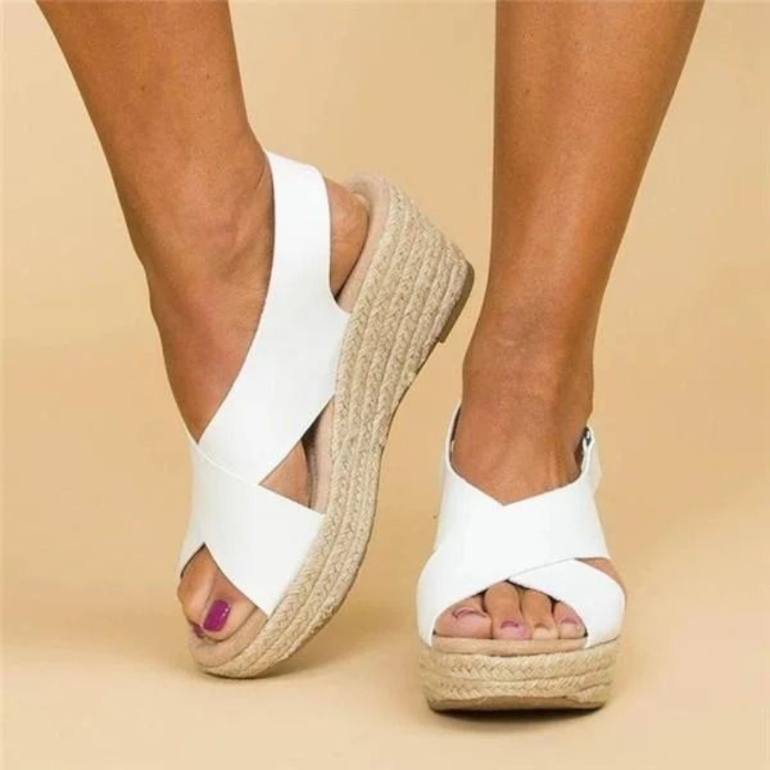 Alice - Cross-Strap Wedges For Women