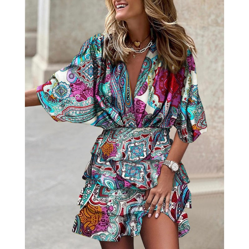 Ellie - Vibrant Floral Mini Dress