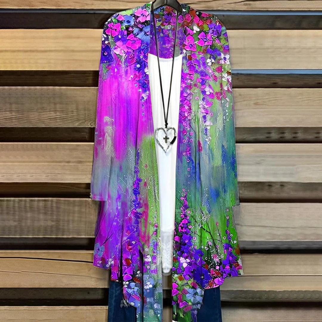 Kenna - Vibrant Garden Kimono Cardigan