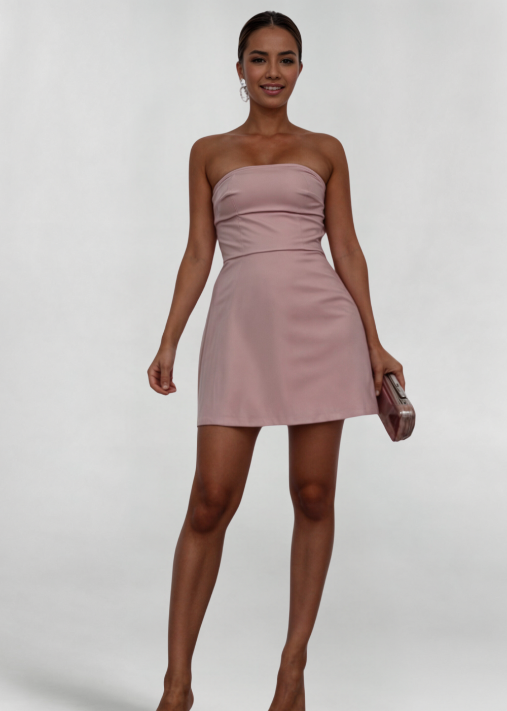 Liora - Pink Bow Mini Dress