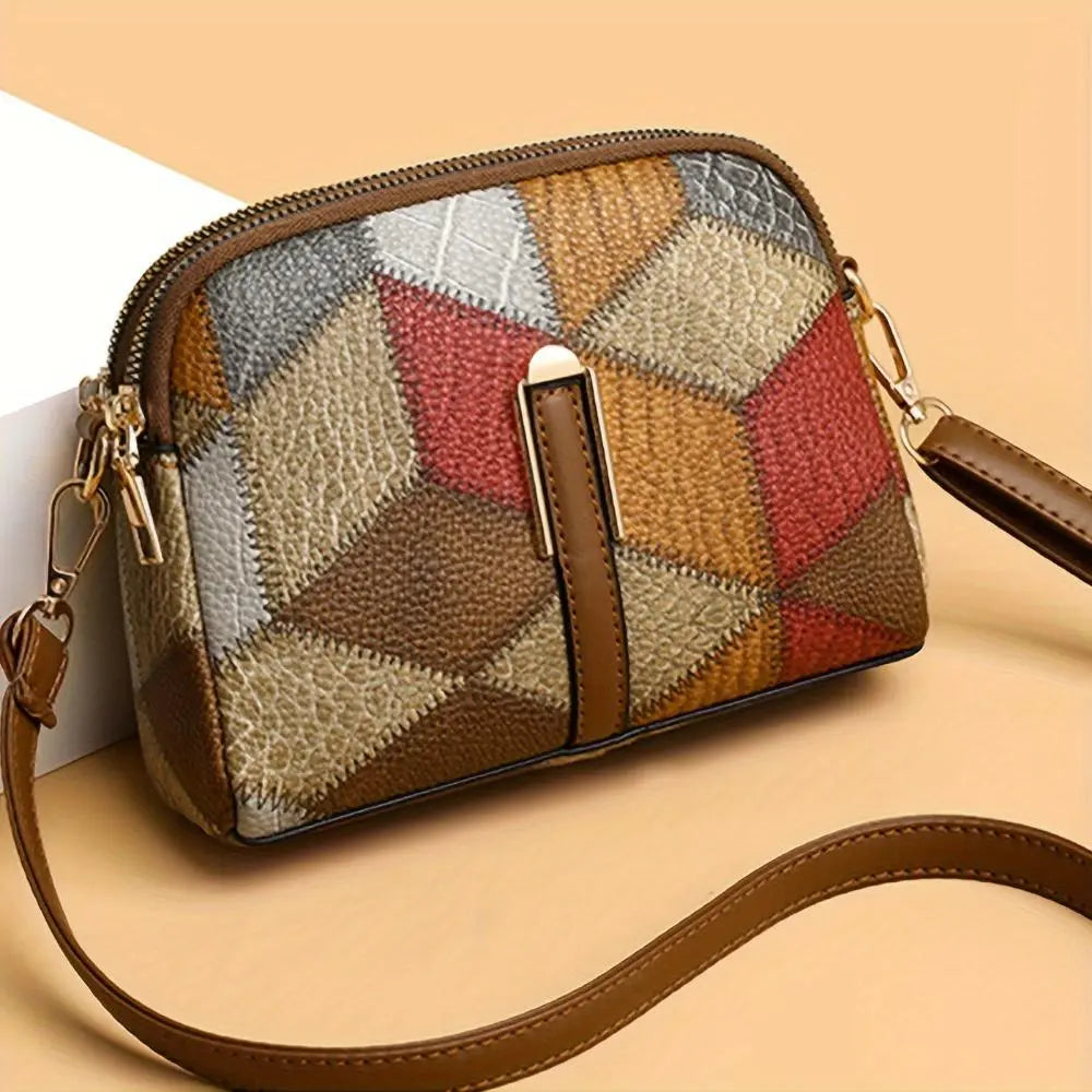 Sienna - Color Block Patchwork Mini Crossbody Bag for Women