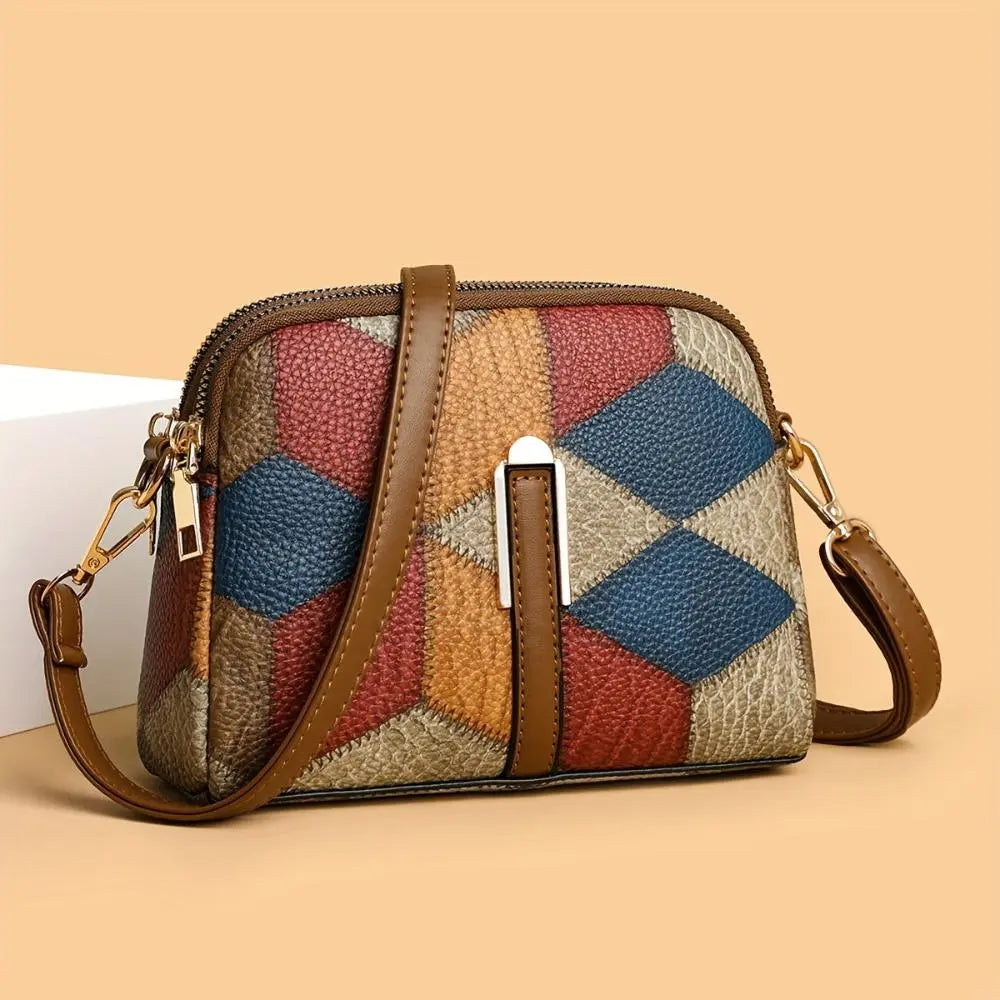 Sienna - Color Block Patchwork Mini Crossbody Bag for Women